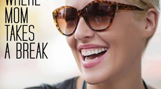 Ad with woman wearing sunglasses