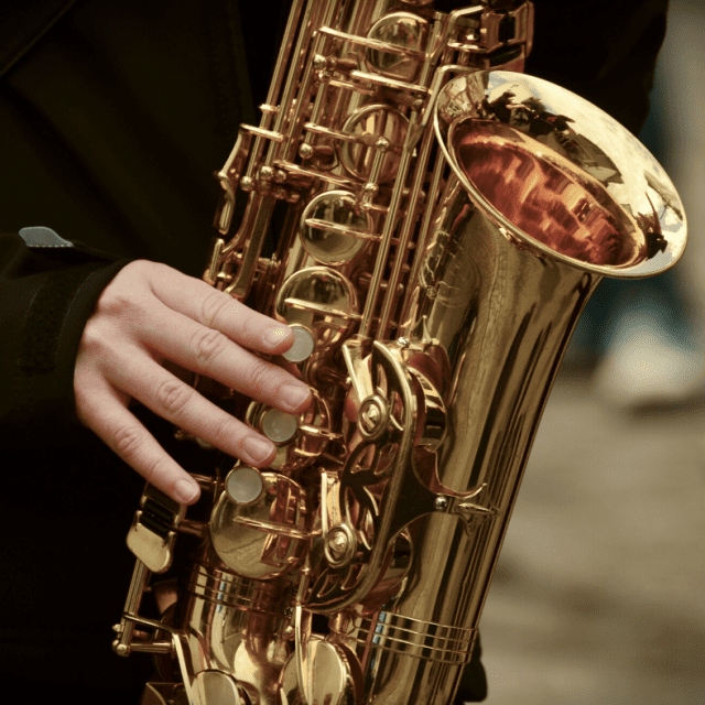 Jazz Fest saxophone shot