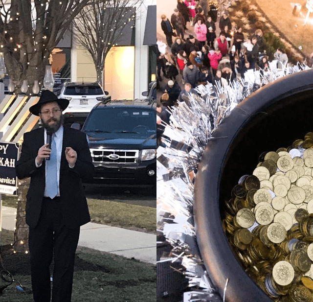 Man at Hanukkah celebration